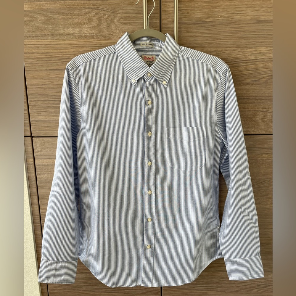 J Crew Slim Untucked Broken-in organic cotton oxford shirt
